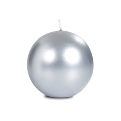 Ball Candle Silver 80mm