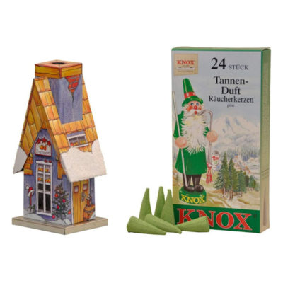 Räucherhaus / Incense House Gift Set "Brennerei Hutte" mit Räucherkerzen 24stk
