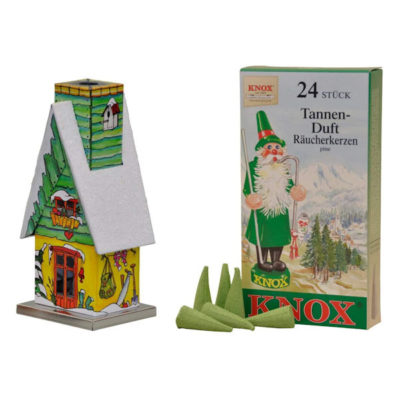 Räucherhaus / Incense House Gift Set "Gartenhutte" mit Räucherkerzen 24stk