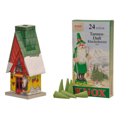 Räucherhaus / Incense House Gift Set "Hutte" mit Räucherkerzen 24stk