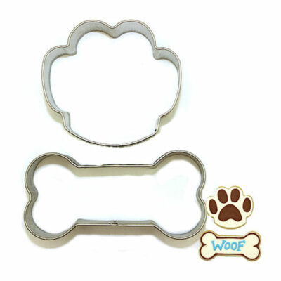 Cookie Cutter Bone And Paw Set 9x10cm