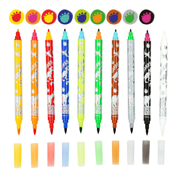 Depesche 12229 TOPModel-Neon Gel, Set Of 6 Pens In Turquoise, Purple, Pink, Yellow, Orange And White, For Writing On Dark Paper