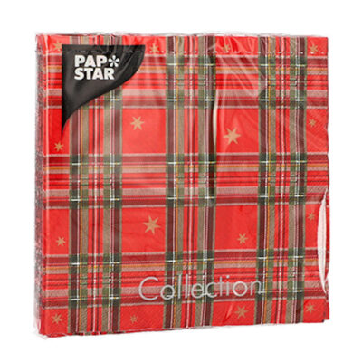 Serviettes "Tartan" 20 x 3ply 25x25cm