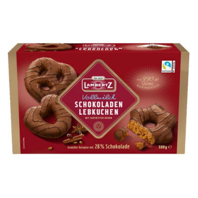 x Lambertz Lebkuchen Hearts/Stars/ Pretzels Milk Chocolate 500g ETA 19.10.2026