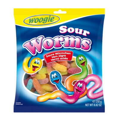 Woogie Sour Worms 250g