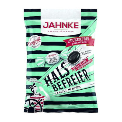 Jahnke Liquorice Sugar Free Menthol 75g