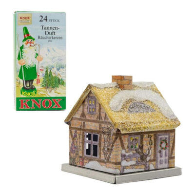 Räucherhaus / Incense House Gift Set "Backsteinhaus" mit Räucherkerzen 24stk