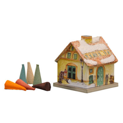 Räucherhaus Gift Set "Winter Stadt Haus" mit Räucherkerzen 24stk