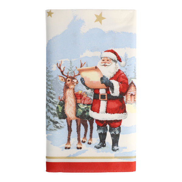 Tablecloth, cloth-like, Airlaid 120x180cm "Dear Santa"